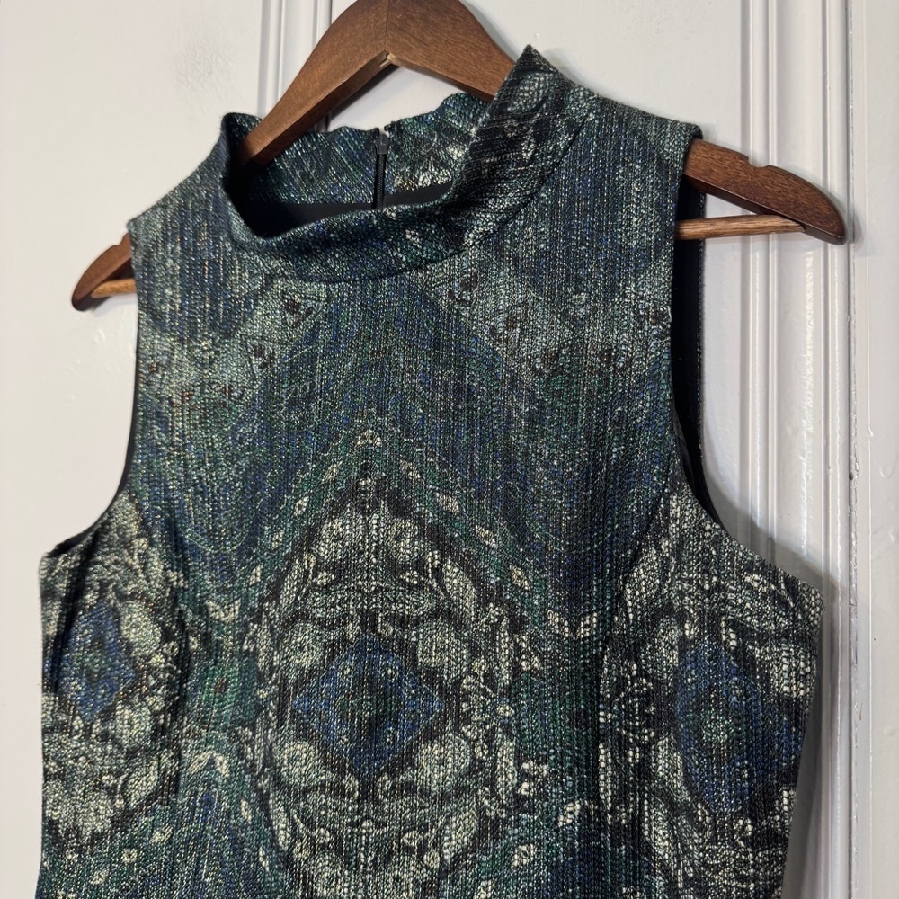 Antonio Melani metallic shift dress Cowl neckline Size 10 Party Event Evening‎ - Picture 3 of 14